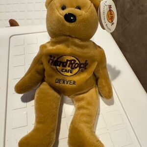 Hard Rock Cafe Gold Stuffed Animal Plush